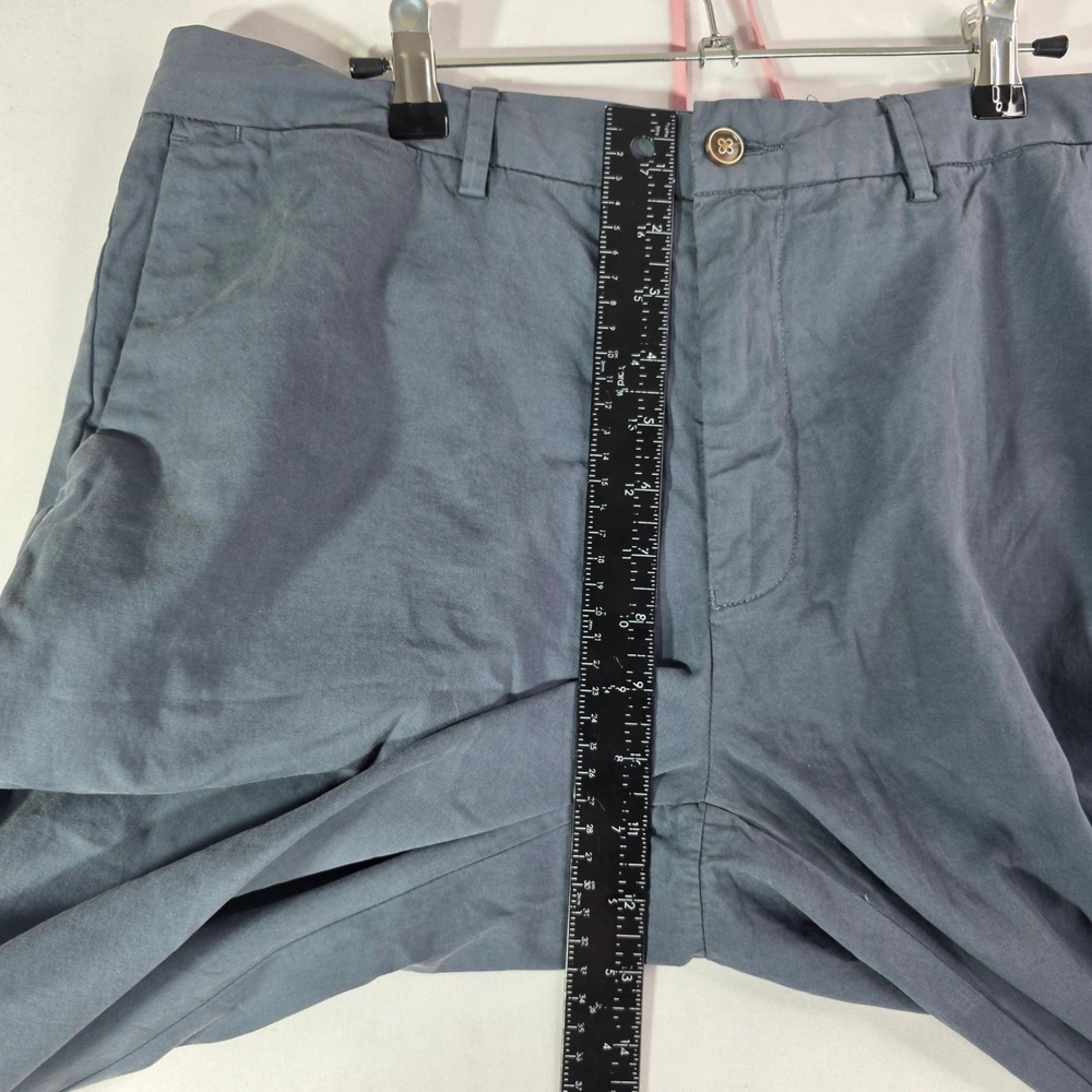 NEW Peter Millar Crown Gray Cotton Cashmere Blend Flat Front Trousers Mens 35x35 - Picture 3 of 14